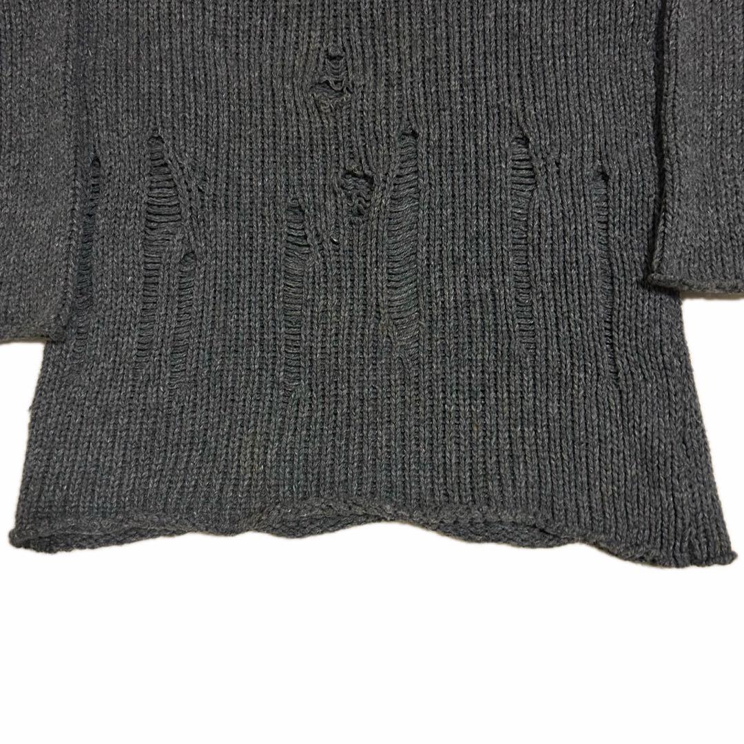 03AW GARCONS HOMME PLUS カーブ期 ダメージ加工ニット