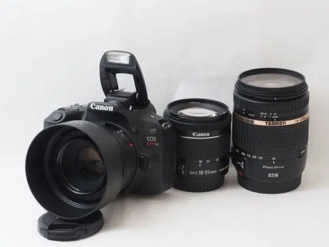 【美品】スマホへ転送可能❤️神コスパ キャノンKissX9 トリプルレンズセット