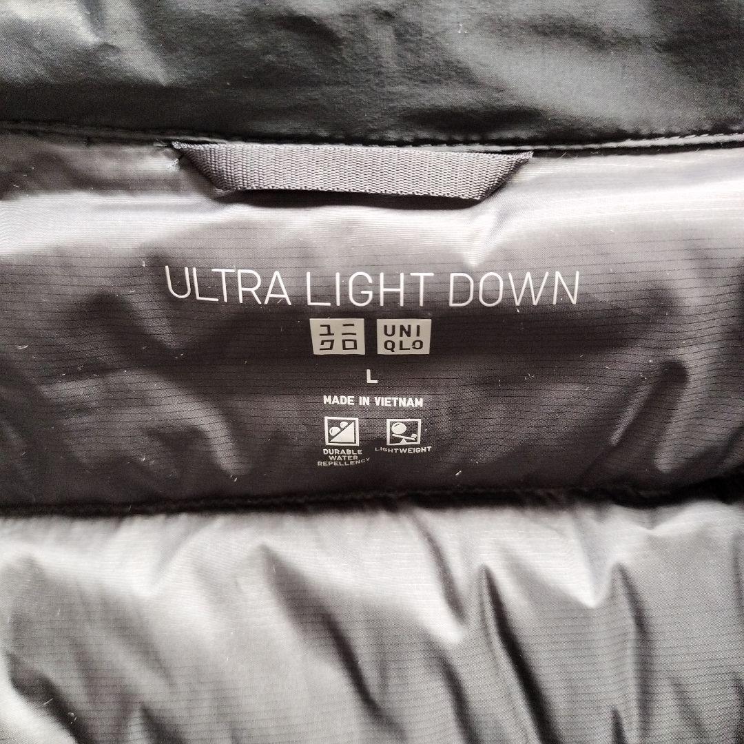 ユニクロ ウルトラライトダウンロングコート フーデット ブラック L