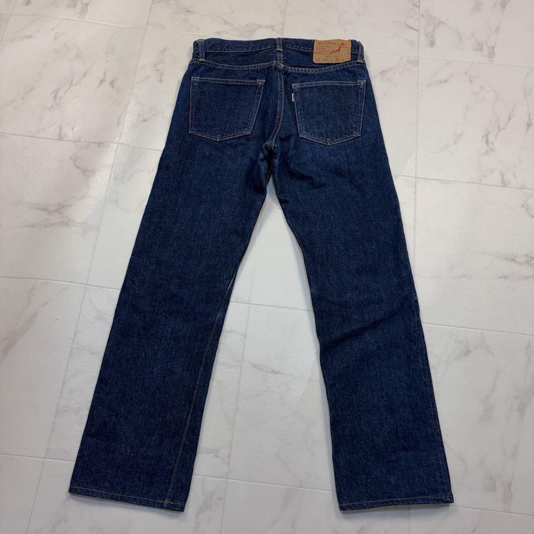 オアスロウ 105 ジップフライ　S 日本製　セルビッチ　デニムパンツ　紺
