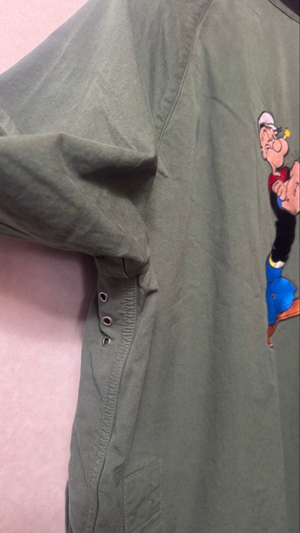 NOAH Barbour ポパイ刺繍グリーンジャケット