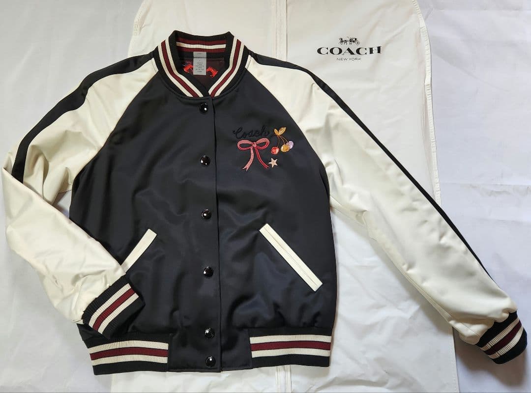 木製ハンガー付き・COACH・コーチ・リバーシブル・スタジアムジャンパー・新品