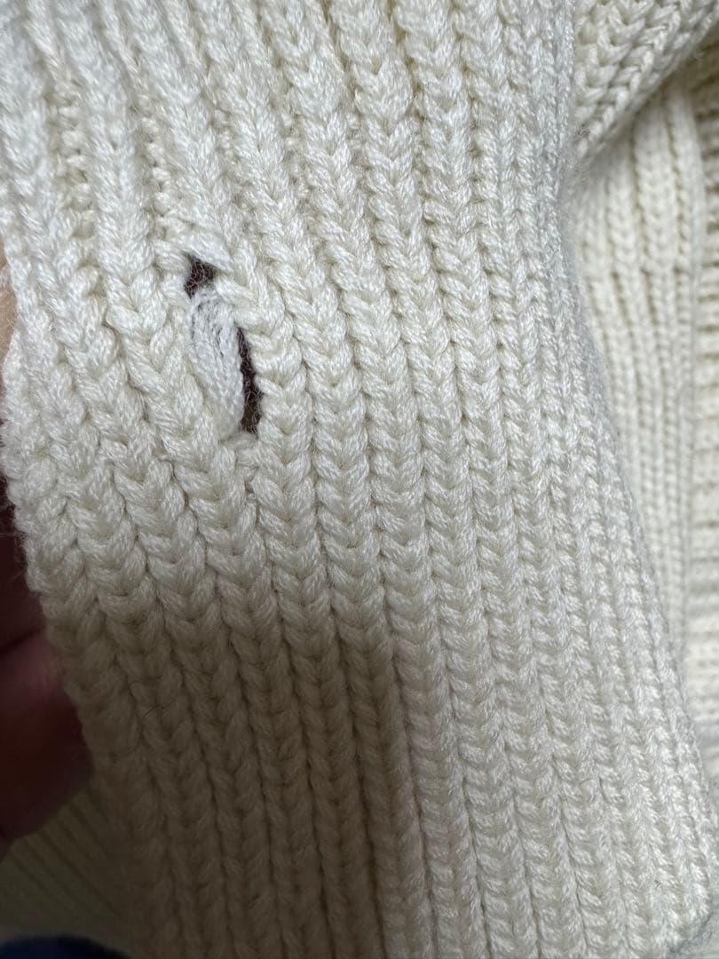 AURALEE カシミア混　リブ編みカーディガン