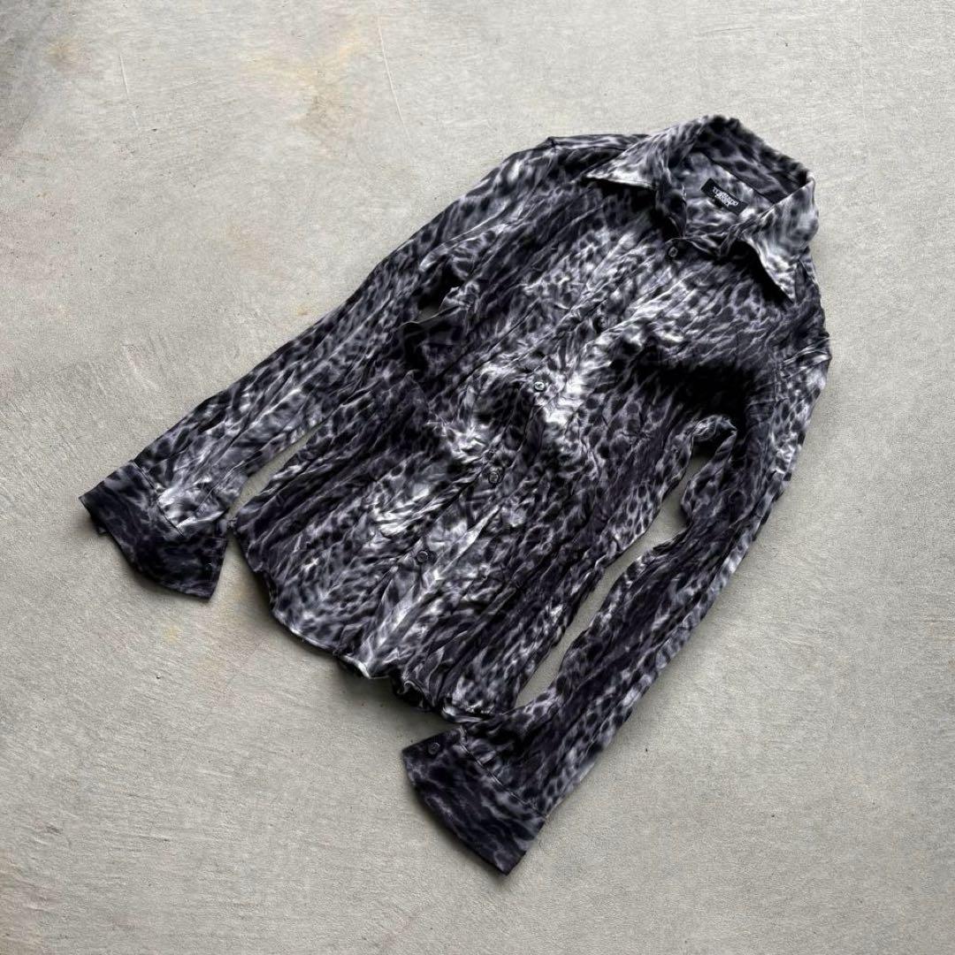 TORNADO MART - leopard shirt シワ加工 y2k 平成