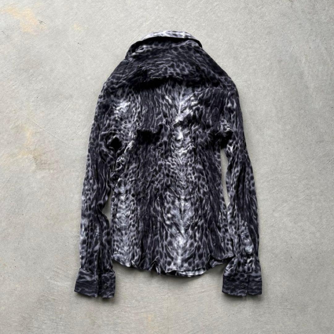 TORNADO MART - leopard shirt シワ加工 y2k 平成