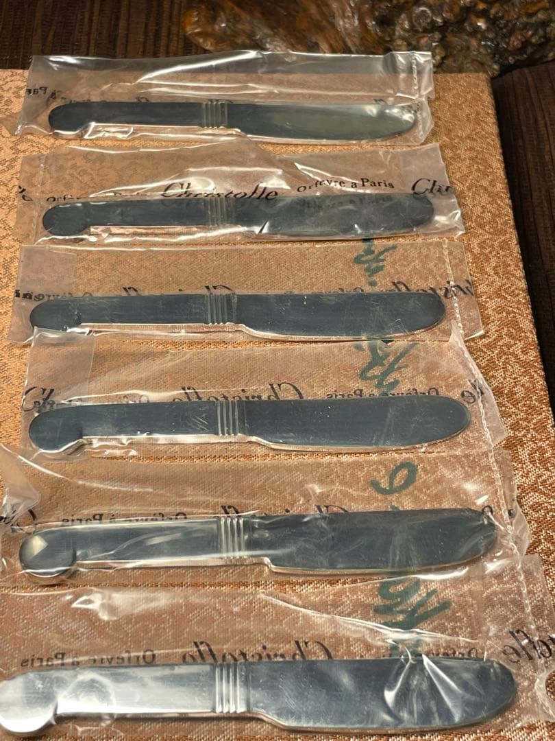 U*a様 希少 クリストフル アールデコ バターナイフ 6点 紙箱入り
