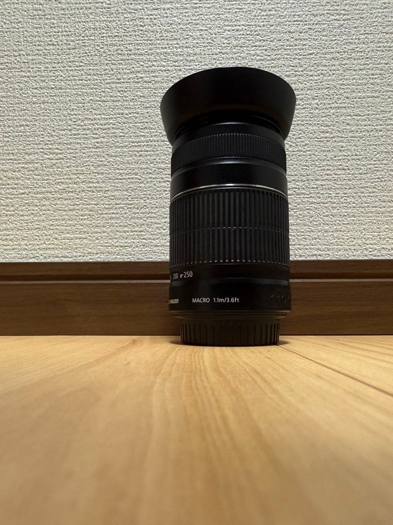 キャノンEFS55-250mmレンズ　EW-60Cレンズフードレンズフィルター付