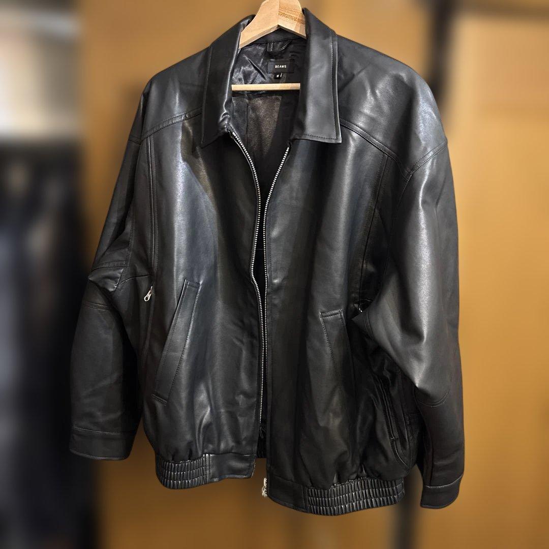 BEAMSレザージャケット