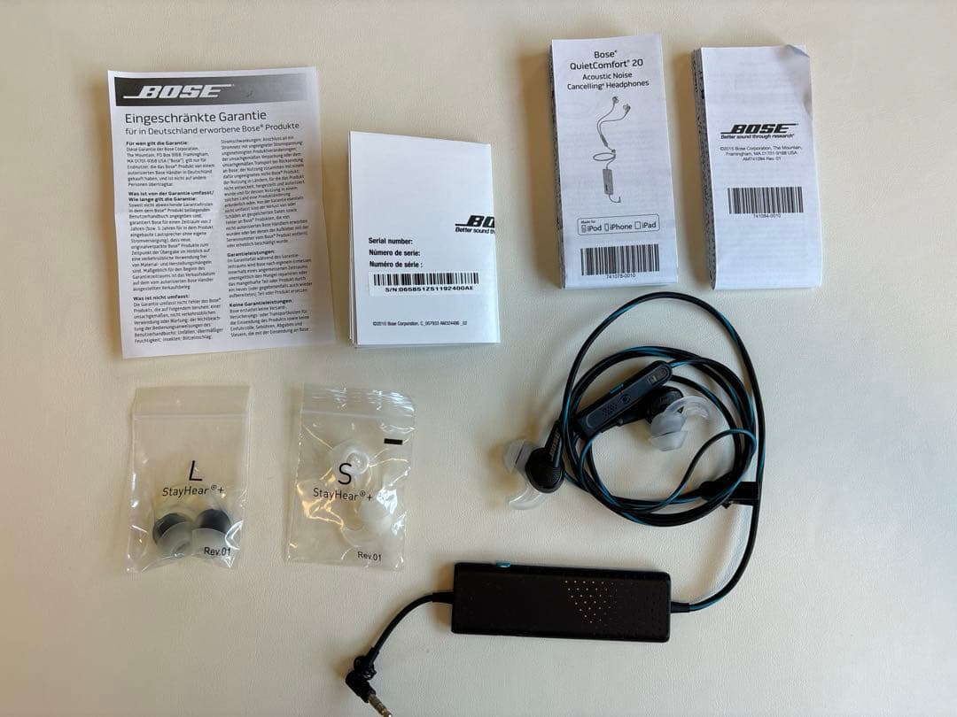 BOSE QuietComfort20 QC20 ノイズキャンセリング イヤホン