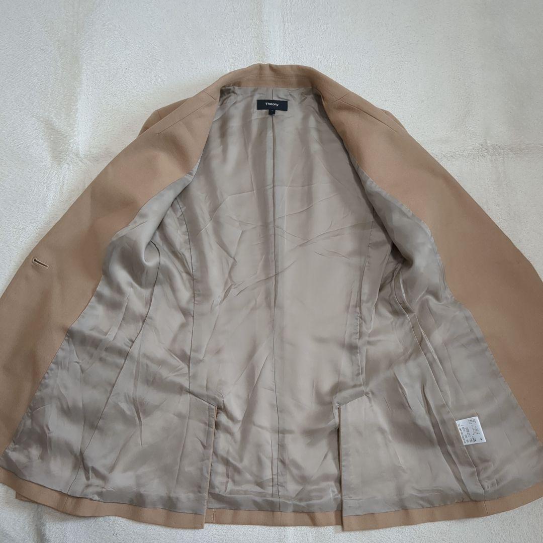 美品 セオリー サクソニー パンツスーツ セットアップ ベージュ 2サイズ