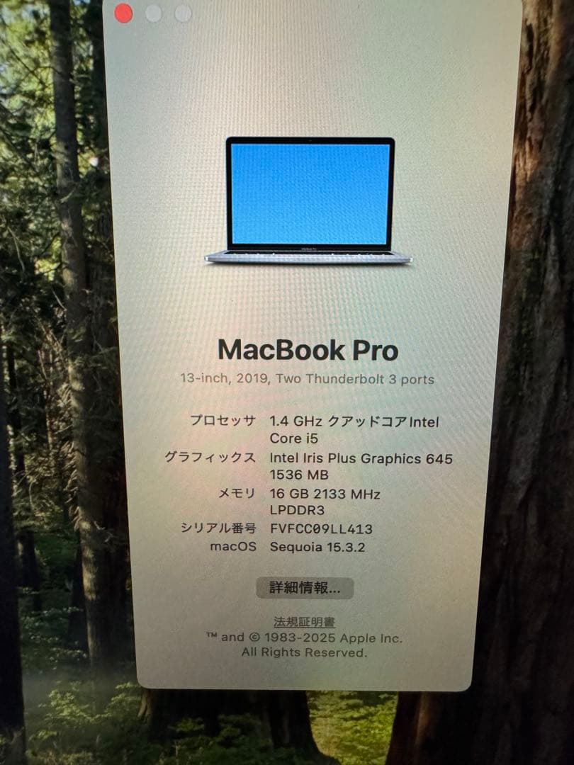 【大幅値下】13インチ 2019 16GB 256GB MacBookPro