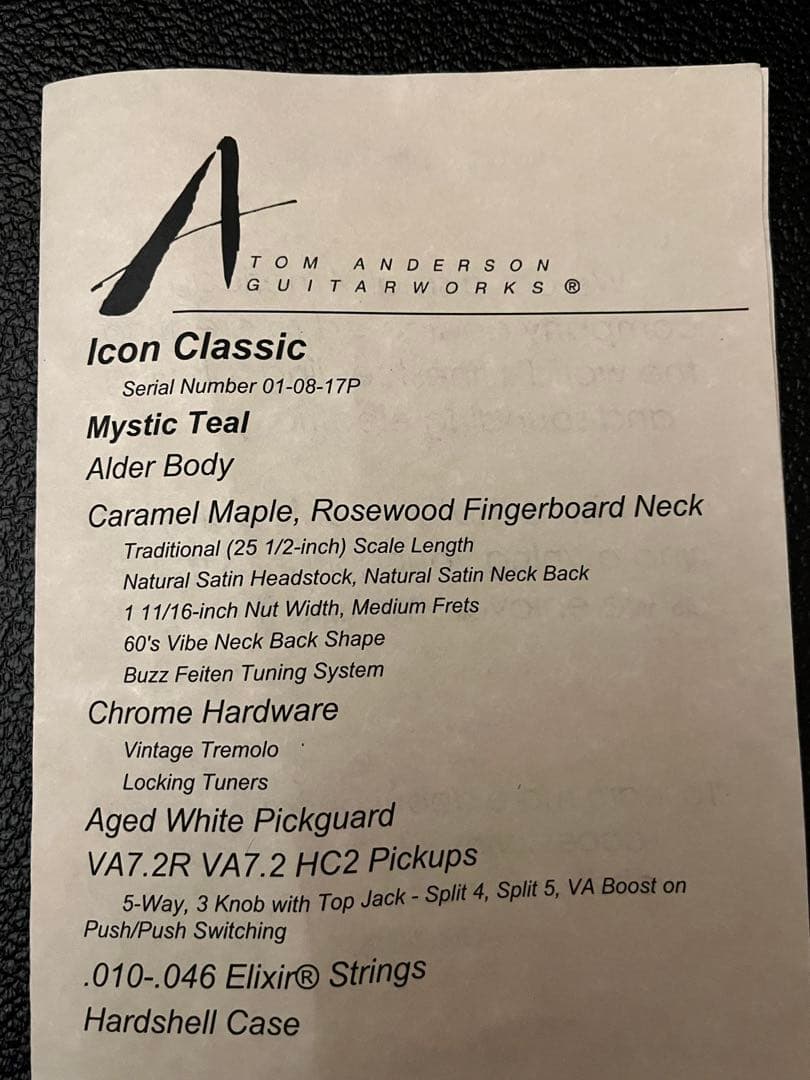 【美品】Tom Anderson Icon Classic NAMMショー展示品