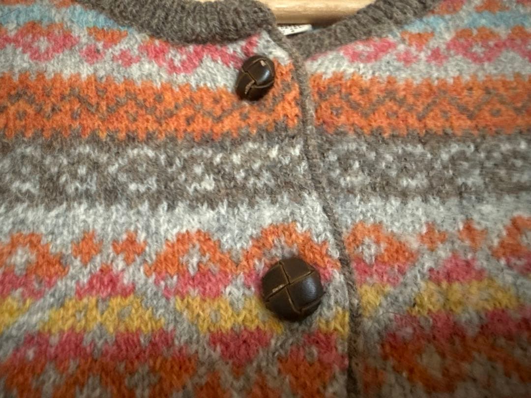 アニエスベー フェアアイル柄ウールカーディガン サイズ3 ノルディック