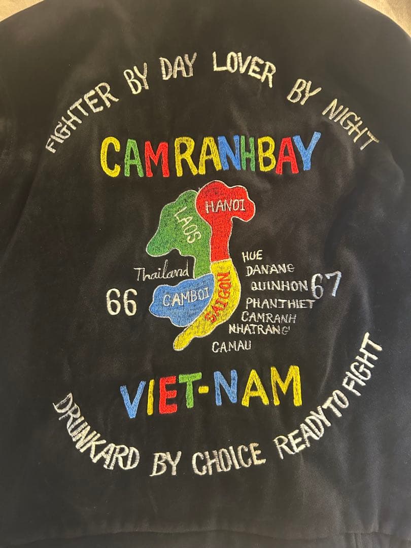 スカジャン 虎刺繍 カンボジア・ベトナムデザイン ベトジャン