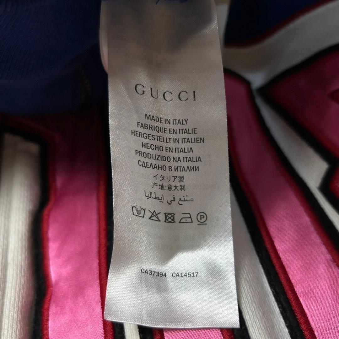 6037【人気デザイン】グッチ‪☆刺繍ロゴ入りバイカラージップパーカー