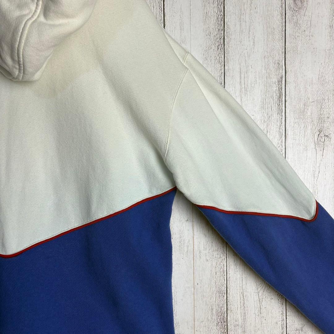 6037【人気デザイン】グッチ‪☆刺繍ロゴ入りバイカラージップパーカー