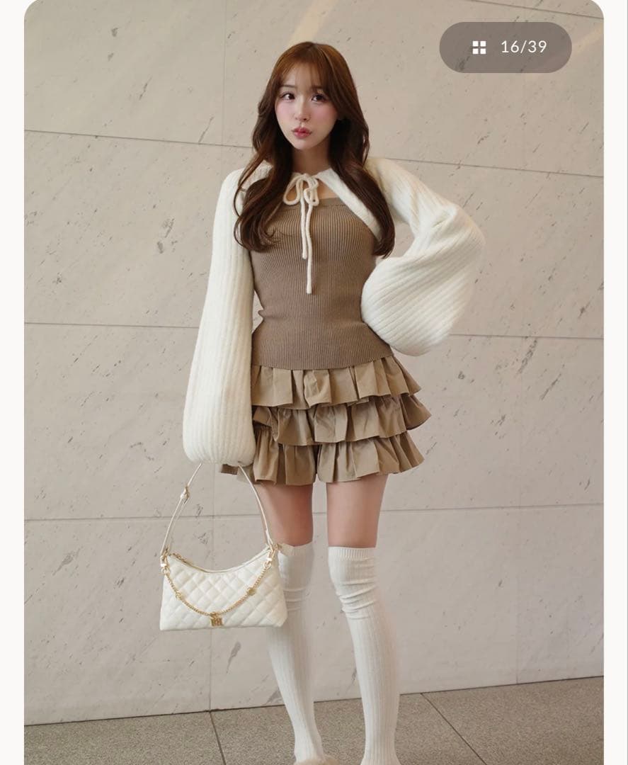 ダーリッチ　ティアードフリルミニワンピース