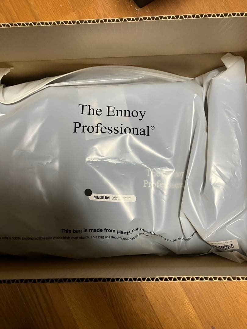 ennoy nylon padded hoodie ブラック　サイズM