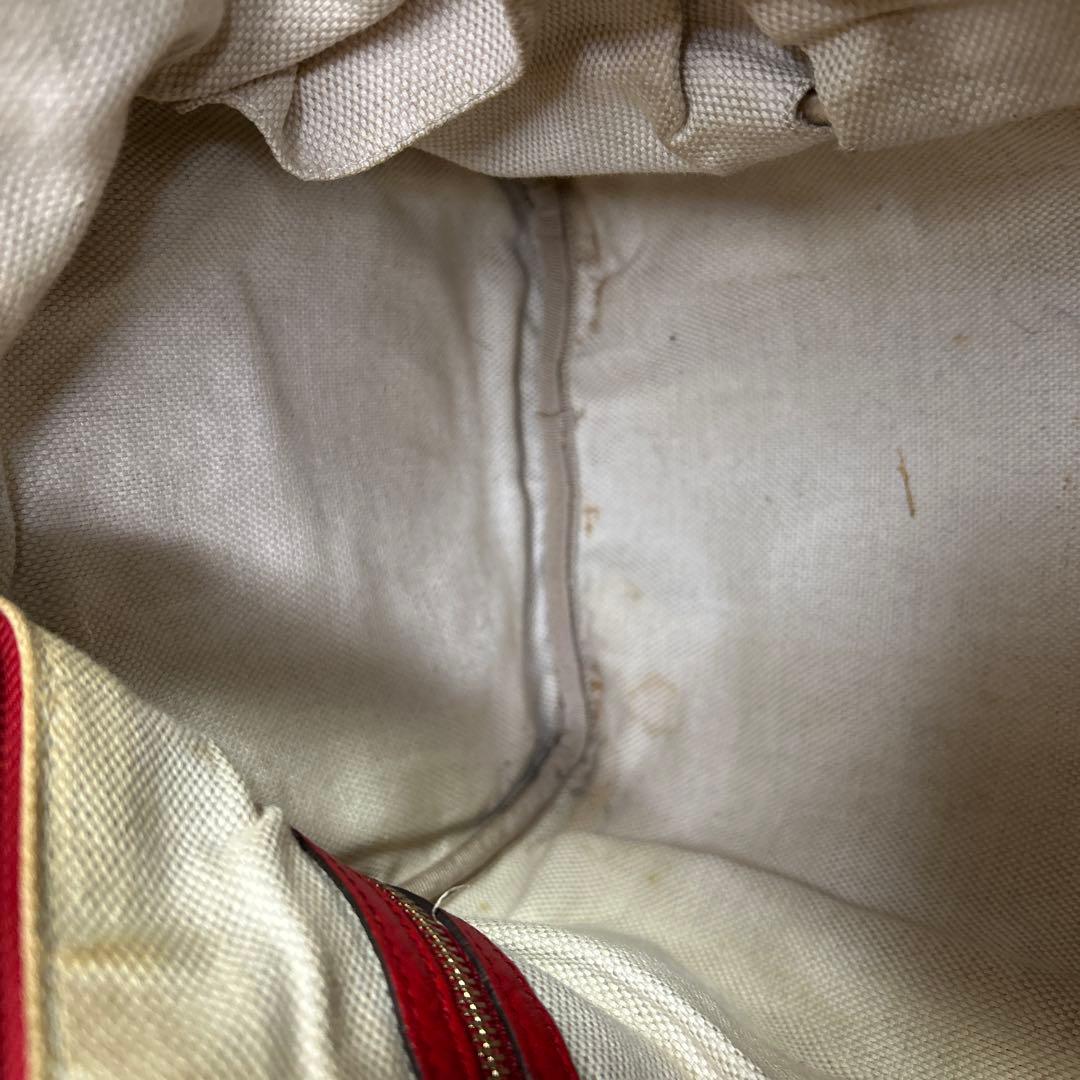 GUCCI ソーホー　ボストンバッグ ハンドバッグ レザー　レッド　GG 赤