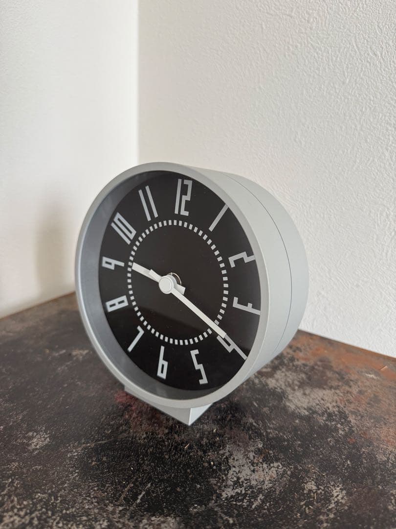 Lemnos レムノス　eki clock s ブラック 置時計