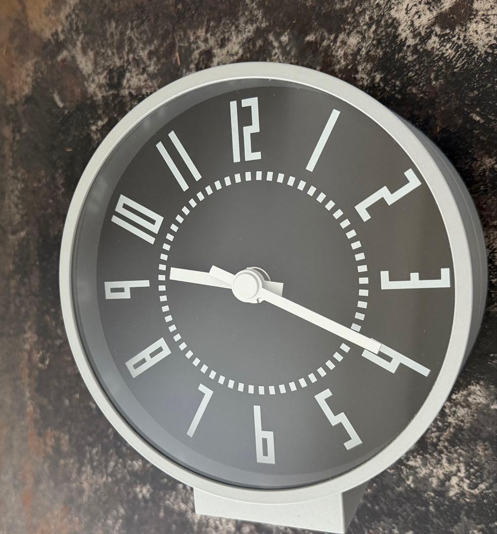 Lemnos レムノス　eki clock s ブラック 置時計