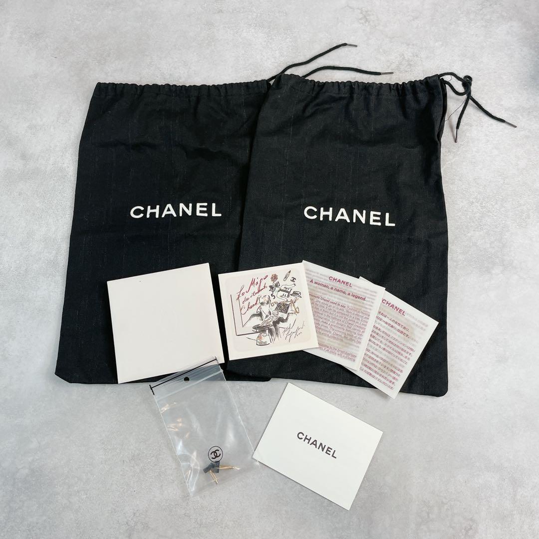 靴 Vintage Chanel Black suede bow mules