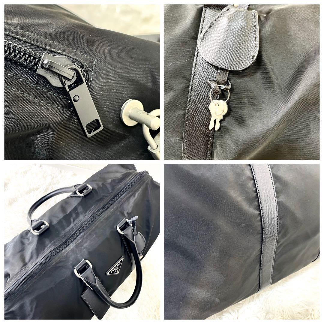 プラダ　PRADA ボストンバッグ　旅行カバン　大容量　ブラック　ナイロン