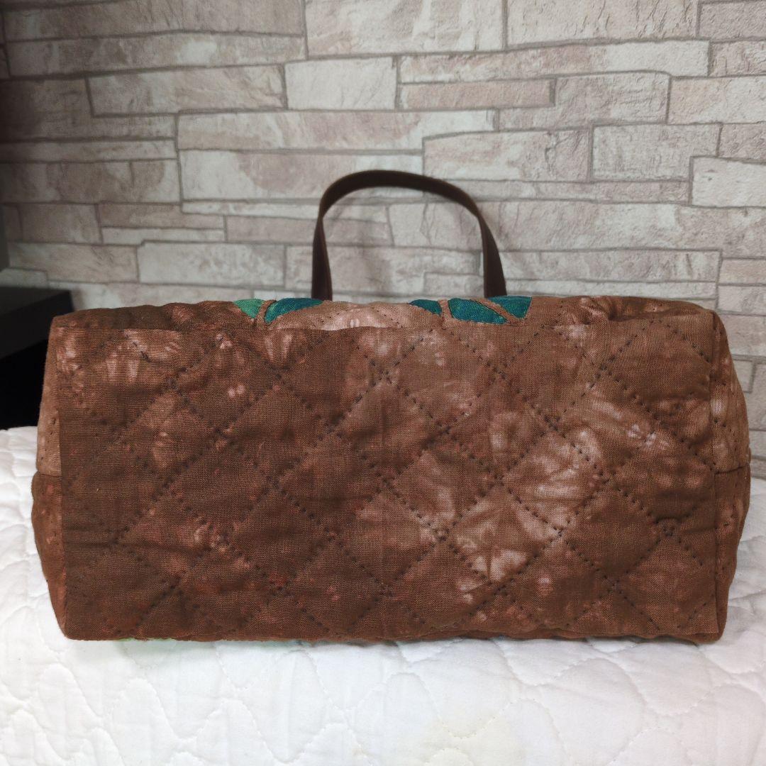 アンスリウムのハワイアンキルトバッグ　ハンドメイド