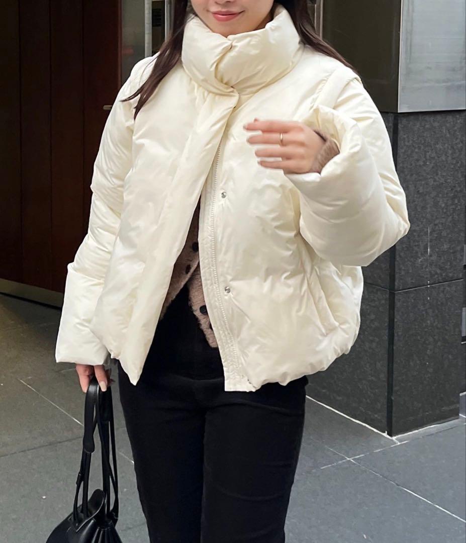 今期♡新品未使用♡カプリシュレマージュ　2WAY中綿パフジャケット　アイボリー