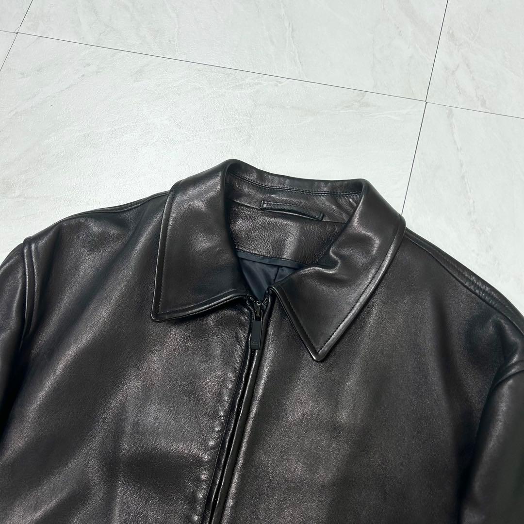 極美品 グッチ シングルライダース カウレザー ジャケット トムフォード期 46