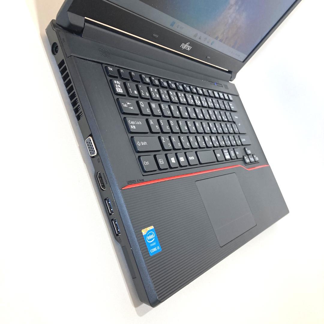 初心者✨快適・大画面・DVD✨赤・黒✨すぐ使えるノートパソコン◇T371-3