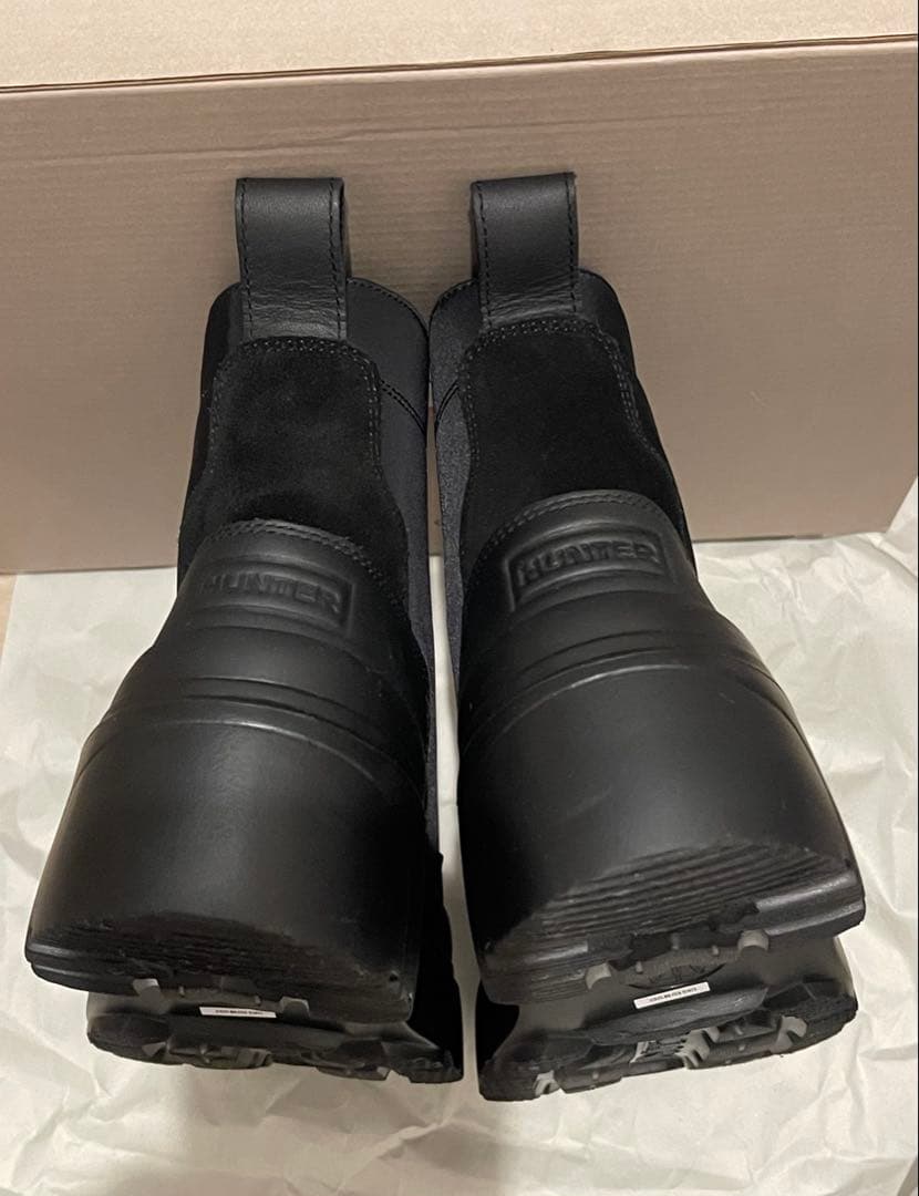 HUNTER エクスプローラー アンクル ジップ フラットフォームブーツ UK5