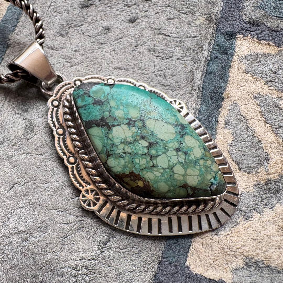 専用！TADY&KING 野尻氏作 ビンテージ ターコイズ ネックレス 特大