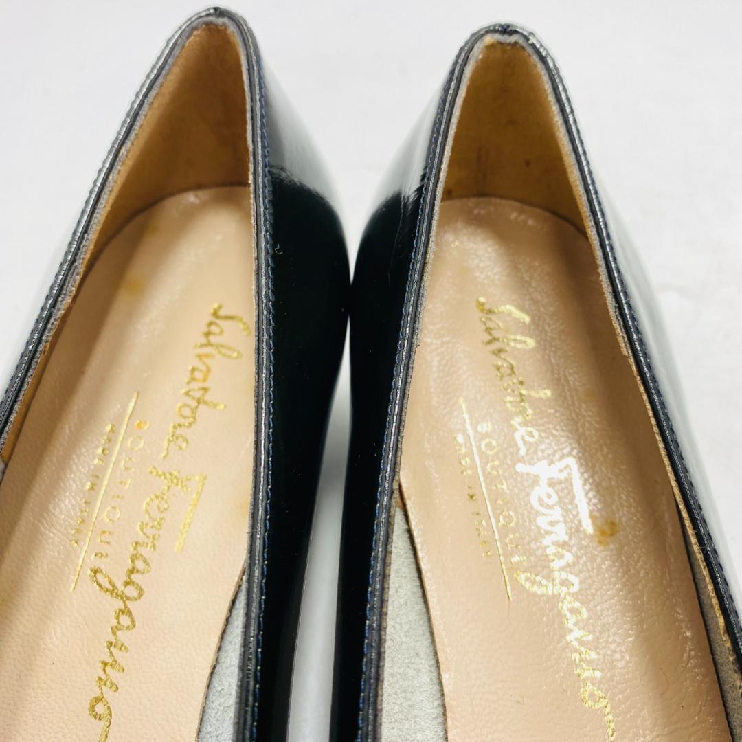 新品　Ferragamo　フェラガモ　ヴァラパンプス　リボン　5 1/2