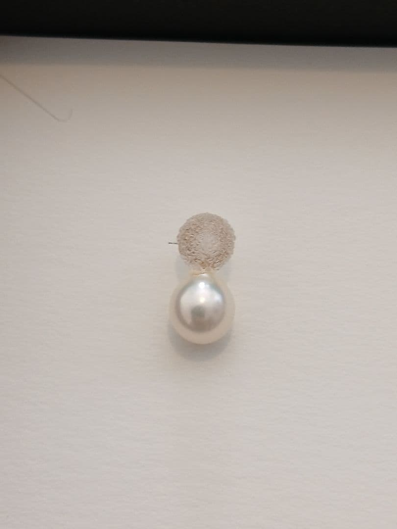 HARIO Lampwork Factory ピアス スノーパール K10