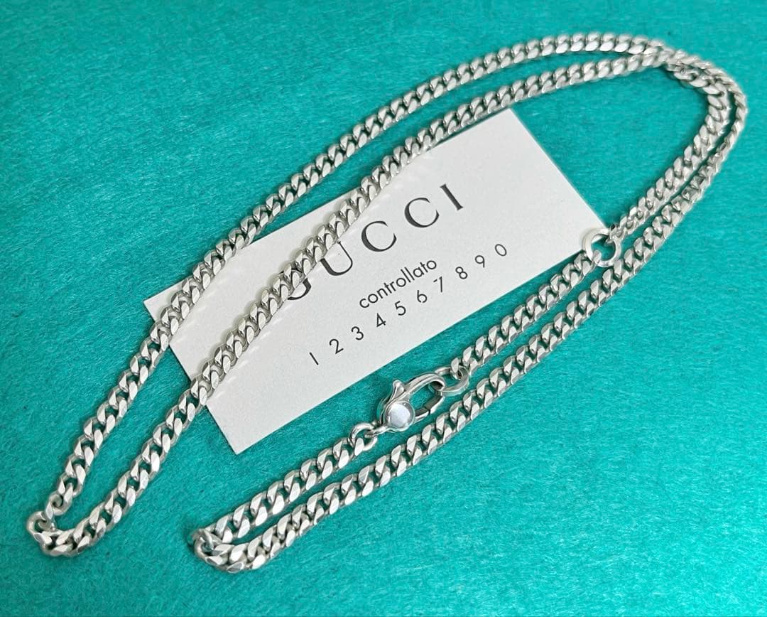 美品　GUCCI 3ミリ　中太喜平チェーンネックレス