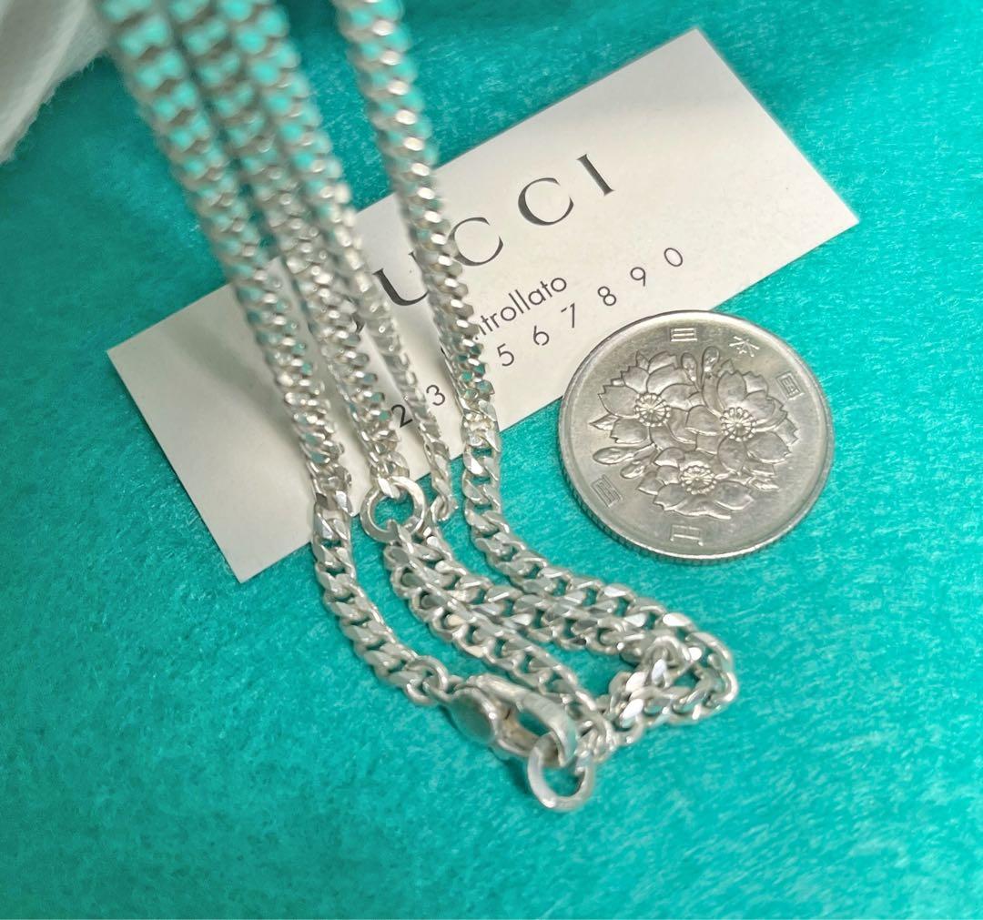 美品　GUCCI 3ミリ　中太喜平チェーンネックレス