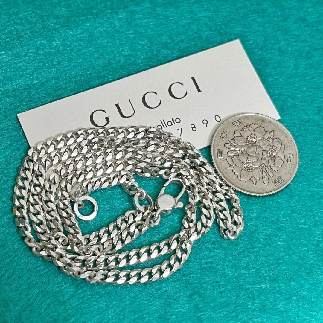 美品　GUCCI 3ミリ　中太喜平チェーンネックレス