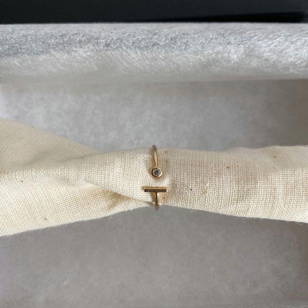 HIROTKA│GOSSAMER バー ダイヤモンドリング・イヤカフ