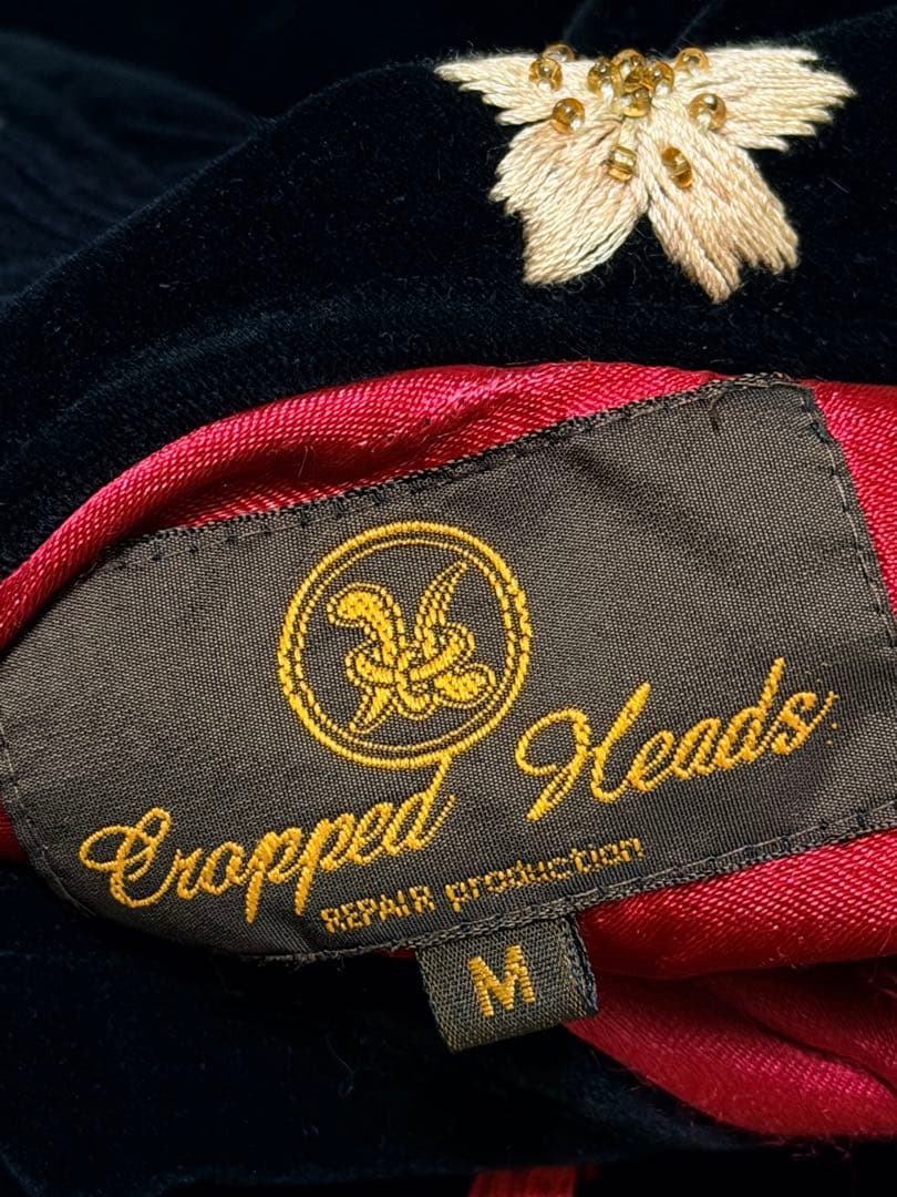 ２面用 別珍 Cropped Heads スカル 日本 スカジャン unisex