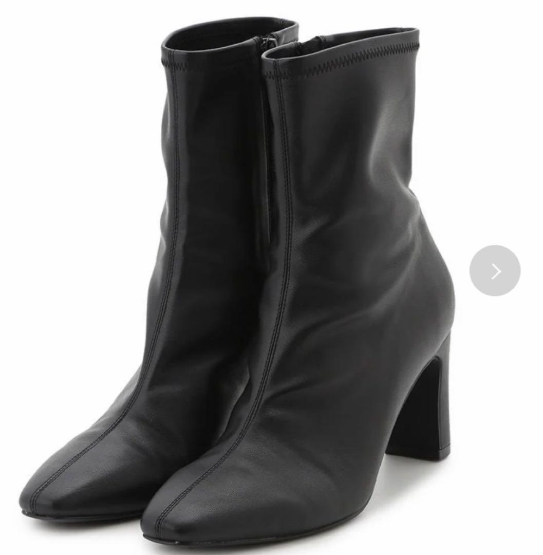 今期 SNIDEL ストレッチショートブーツ Lサイズ BLK