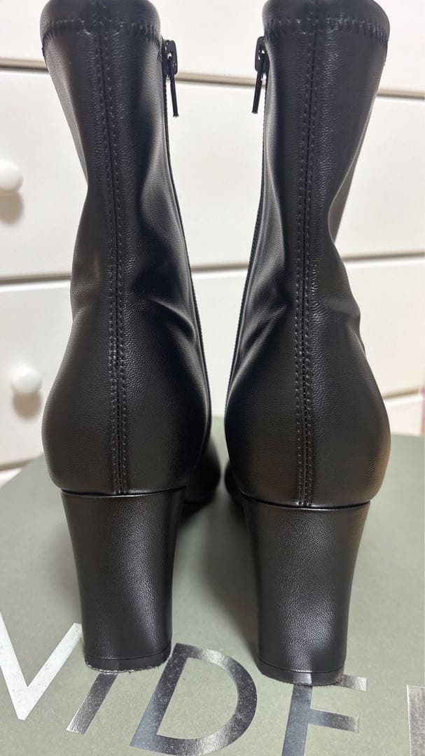 今期 SNIDEL ストレッチショートブーツ Lサイズ BLK