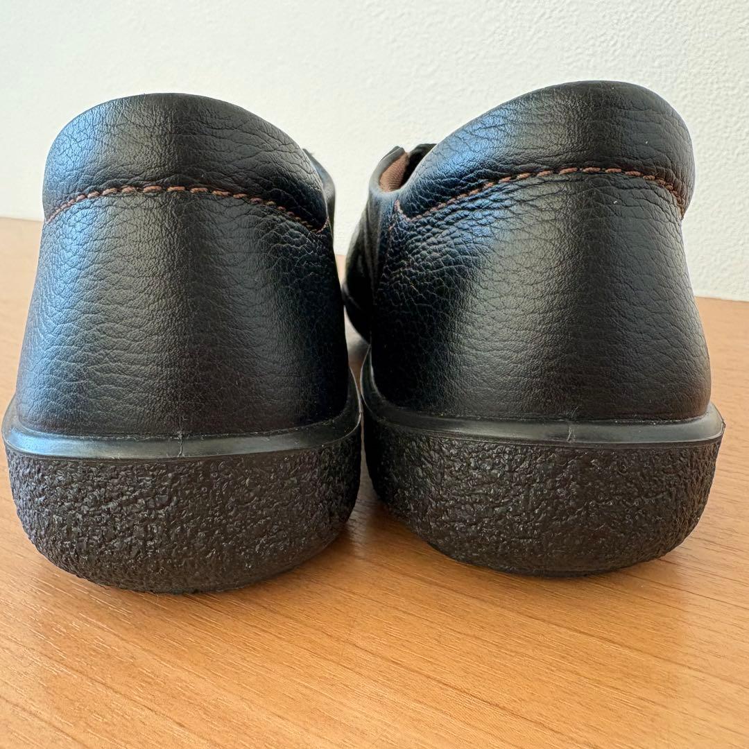 美品アキレスソルボ レザーストラップ コンフォートシューズ黒　ブラック　本革