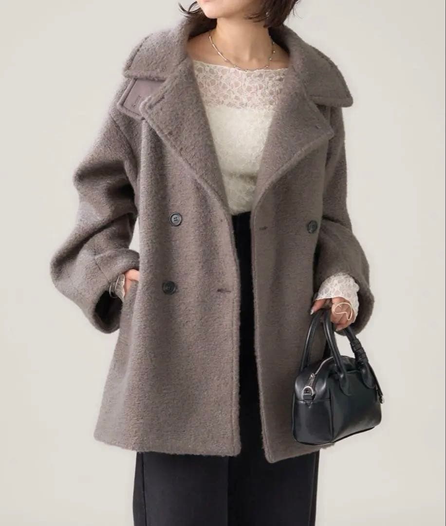 【ゆきんこ】新品未使用★mysticシャギーミドルコート