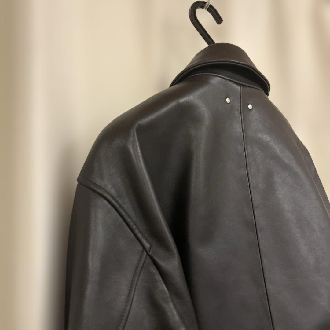 ジャケット・アウター ssstein leather zip short jacket black s