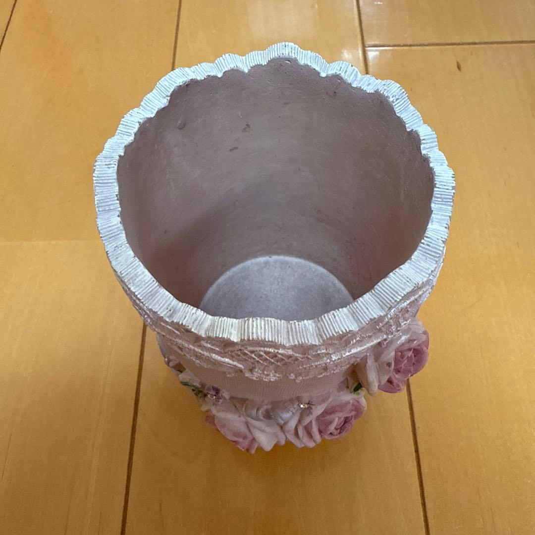 フランス購入 アンティーク雑貨 薔薇 バラ アクセサリーケース ピンク