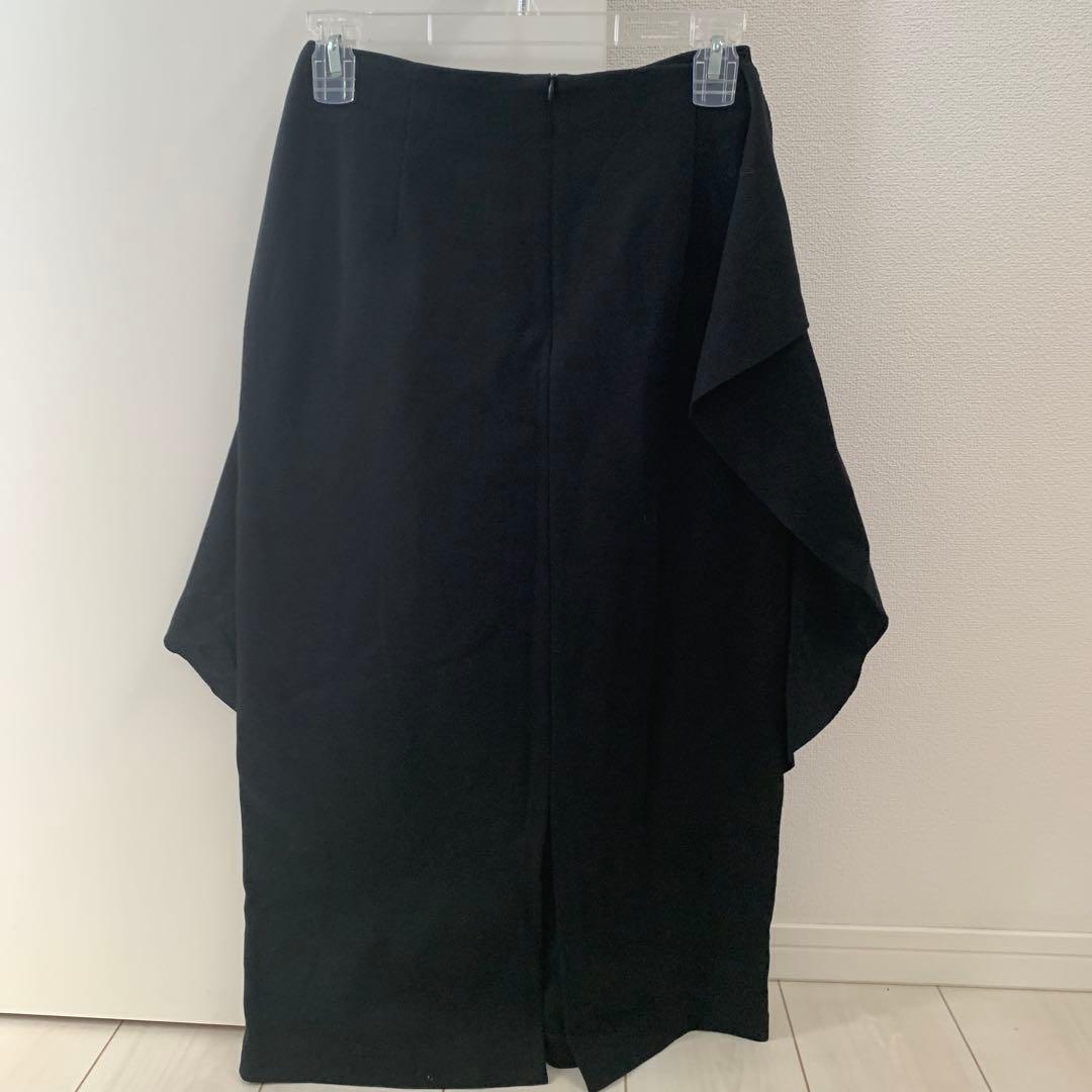 RIM.ARK タグ付き！未使用！フリルデザインタイトスカート　ブラック