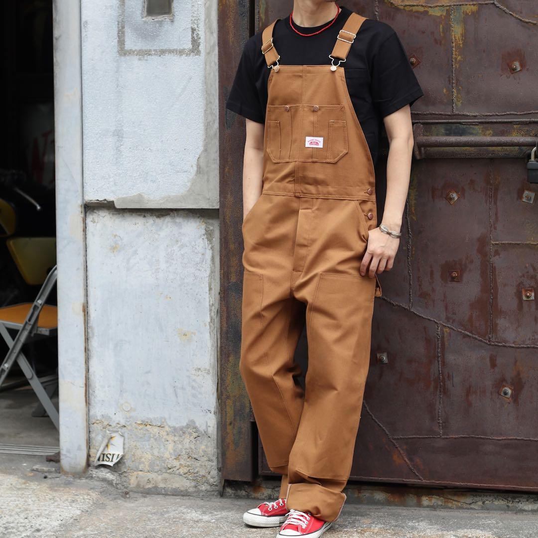 ROUND HOUSE ラウンドハウス オーバーオール　ブラウンダック　w38