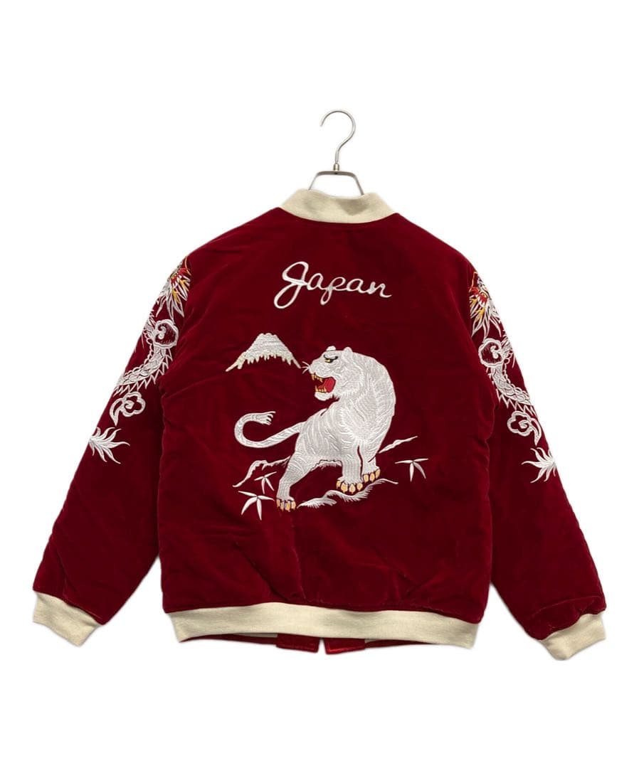 し*た様 【新品】BILLVANビルバン別珍スカジャン虎刺繍 L相当ネイビー ス