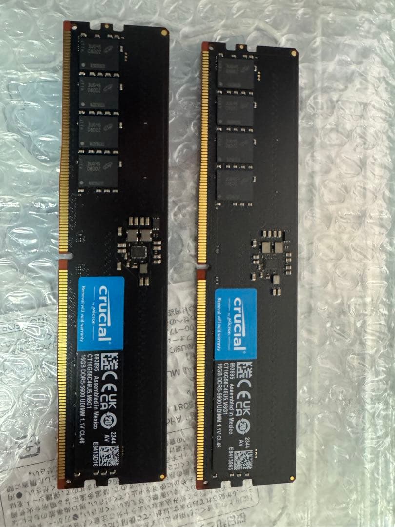 CT16G56C46U5 16G×2枚　ddr5 5600